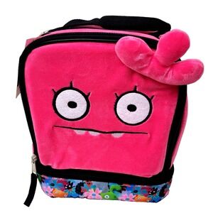 UglyDolls Kids Pink Insulated Lunch Box Dual Compartment‎ Double Zip Lunch Bag